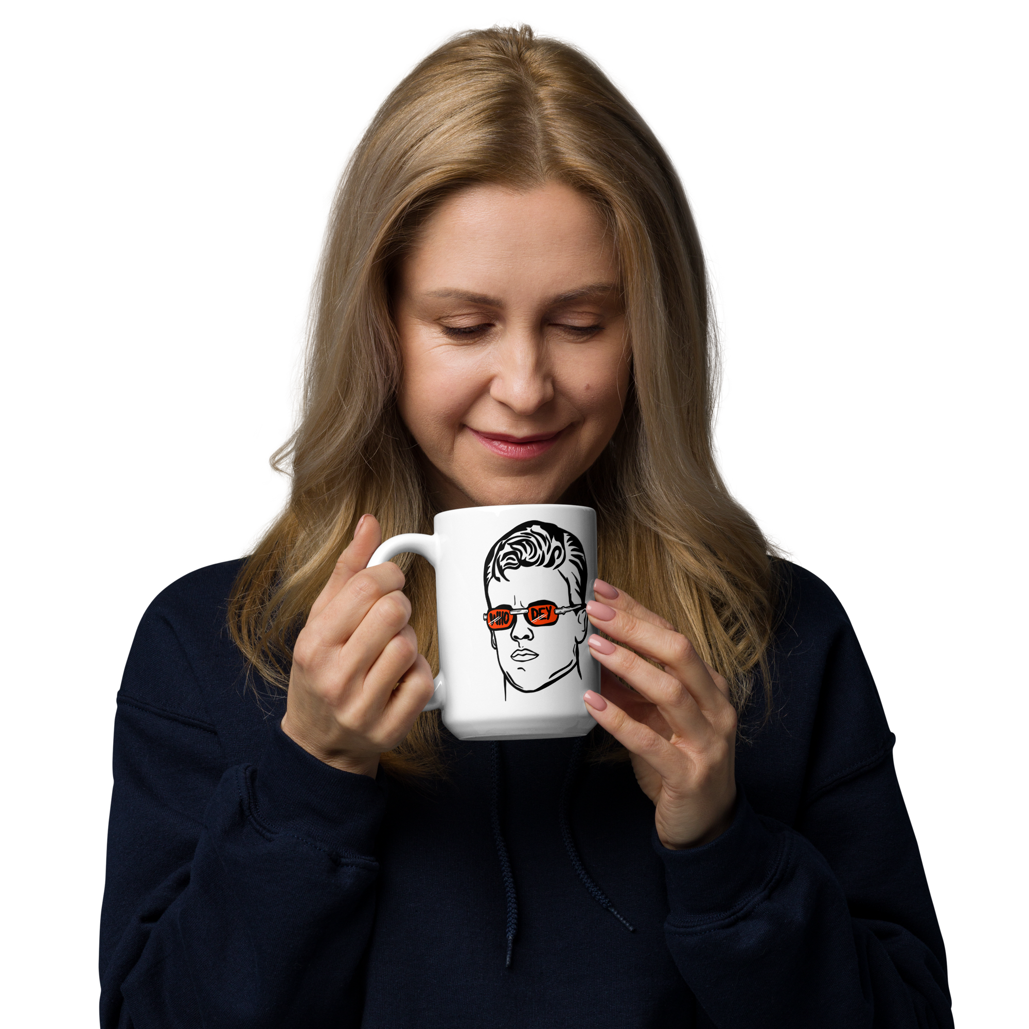 Joe Burr White glossy mug