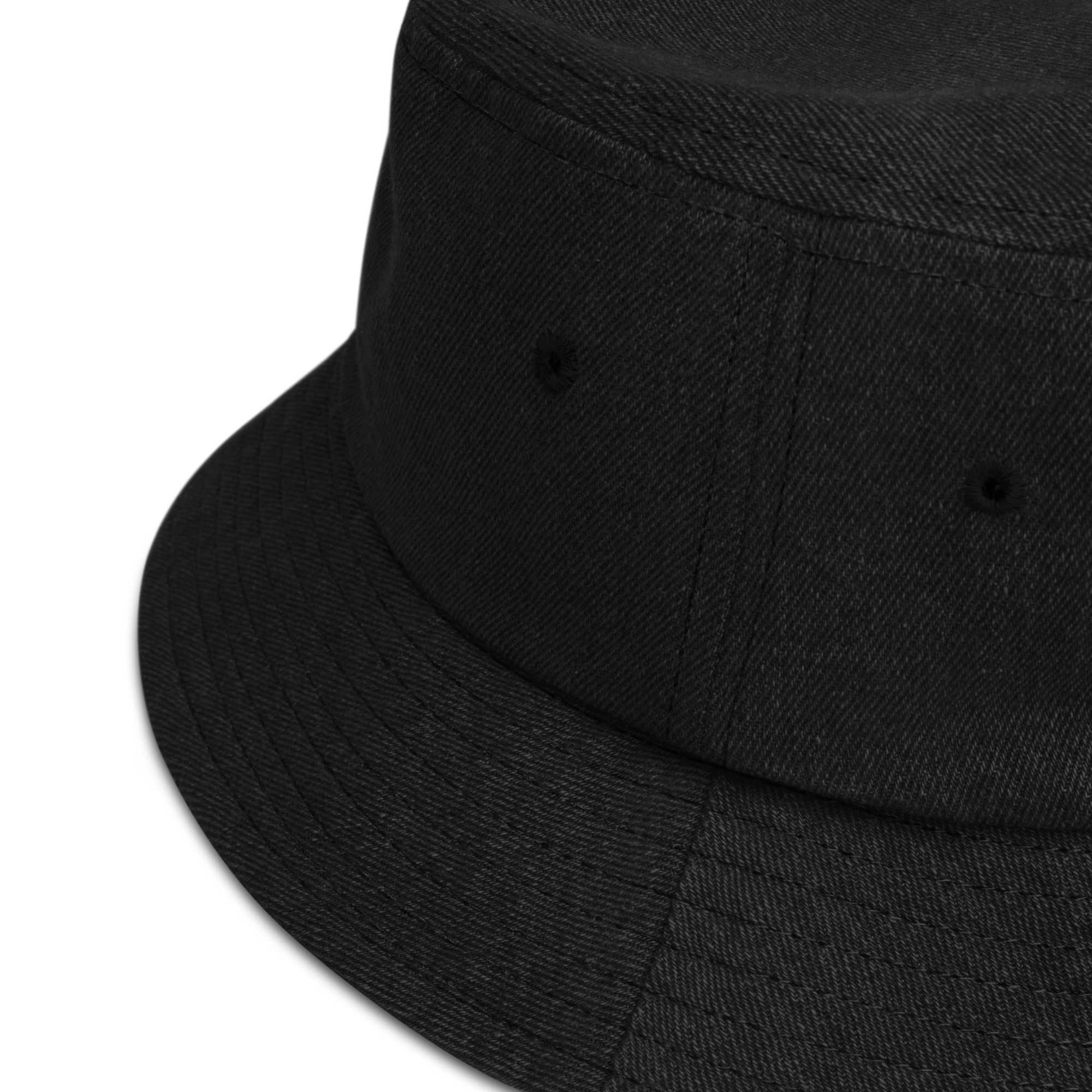 WHO DEY Black Denim Bucket Hat