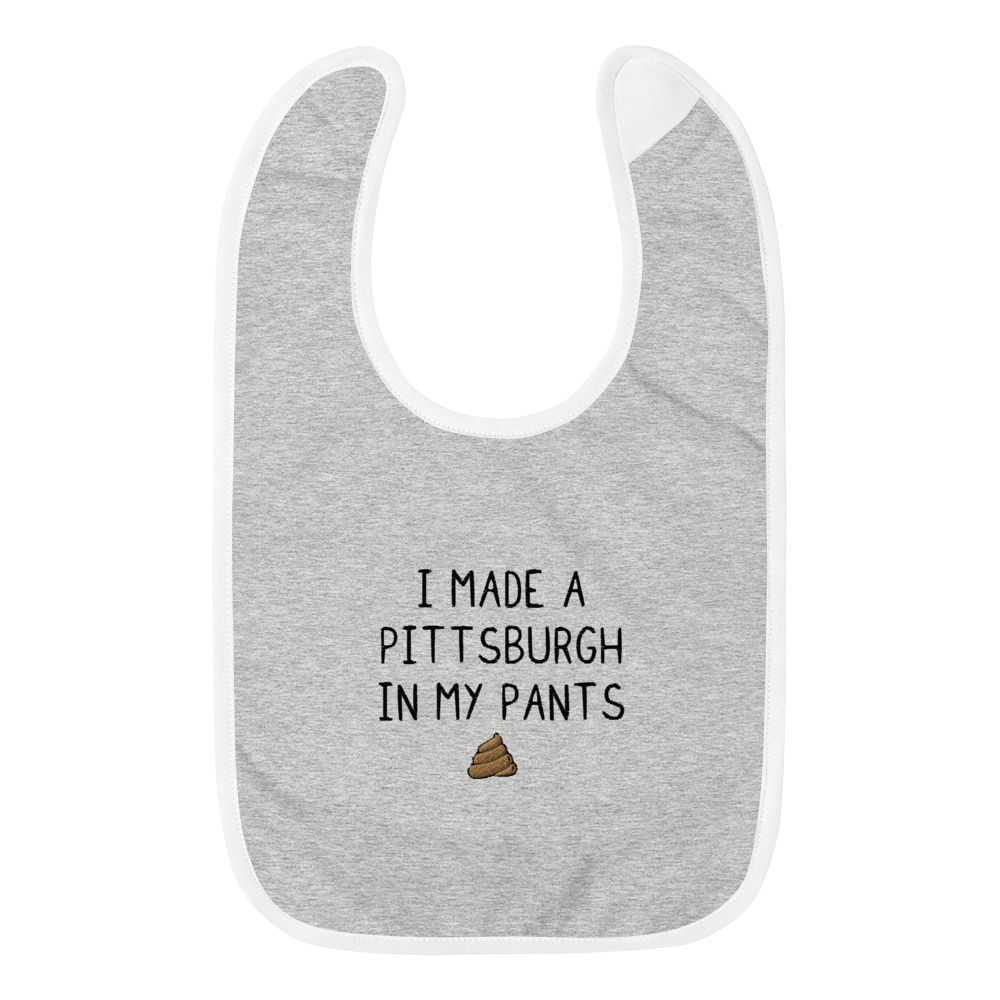 Pitt In My Pants Embroidered Baby Bib