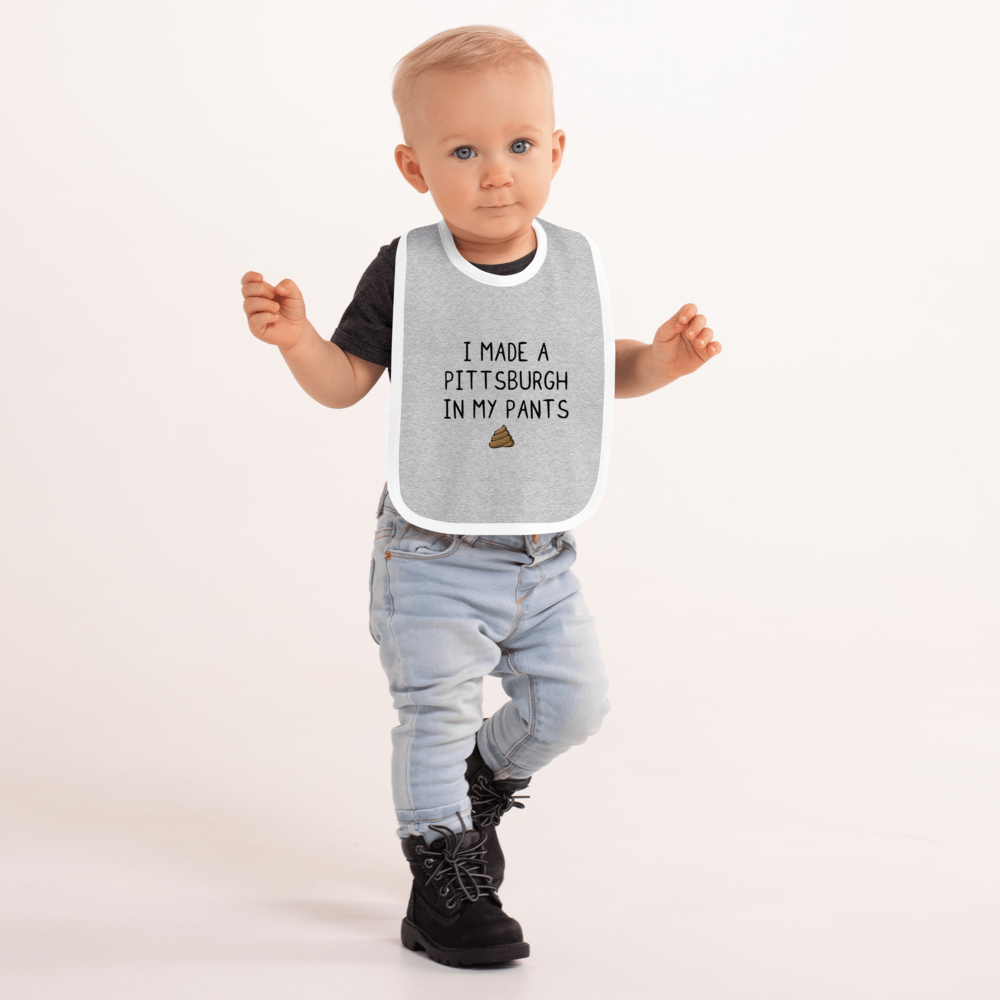 Pitt In My Pants Embroidered Baby Bib