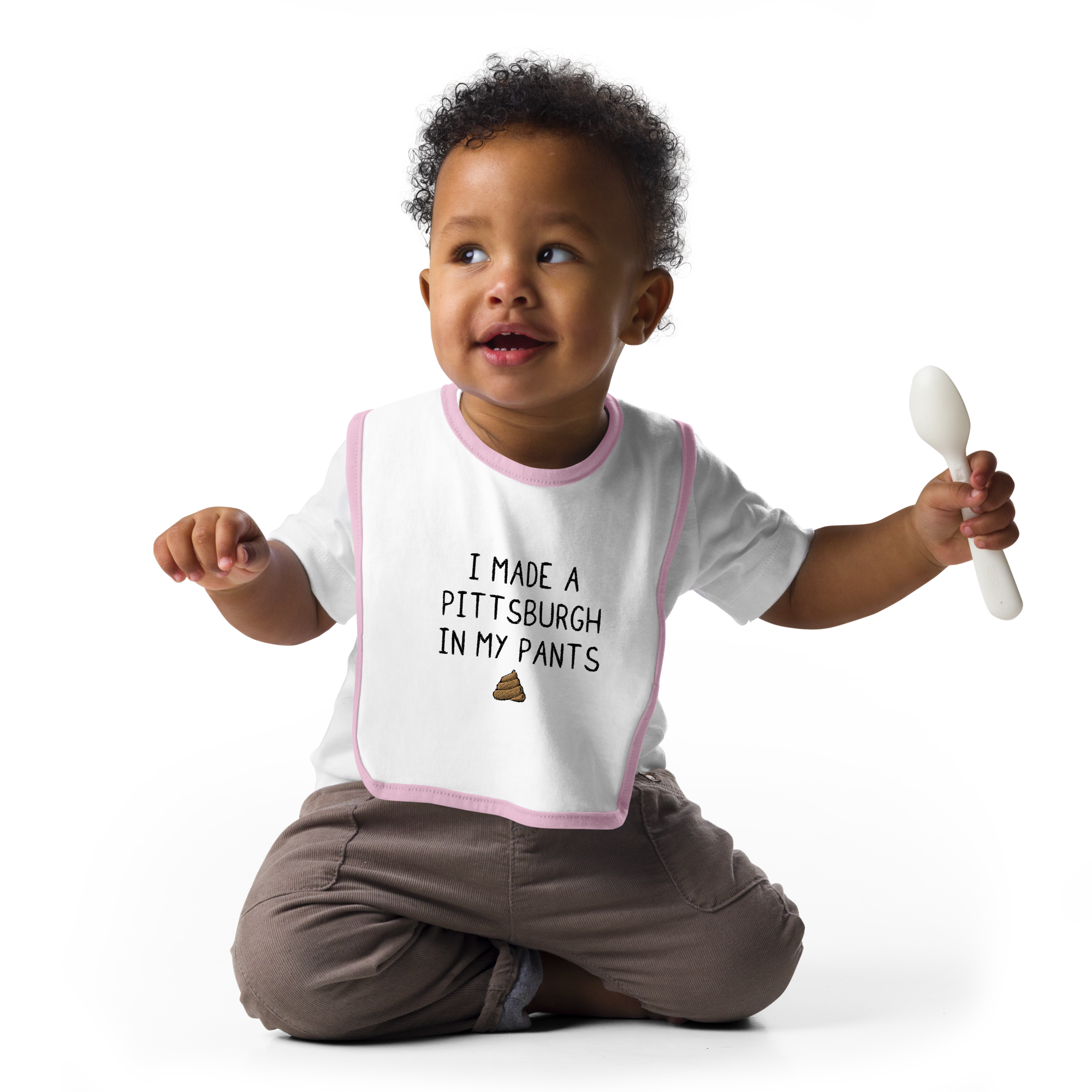 Pitt In My Pants Embroidered Baby Bib