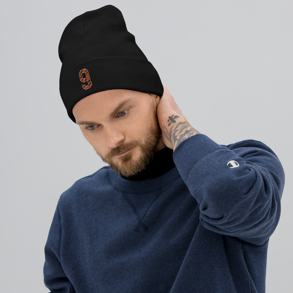 Striped Burrow 9 Embroidered Beanie