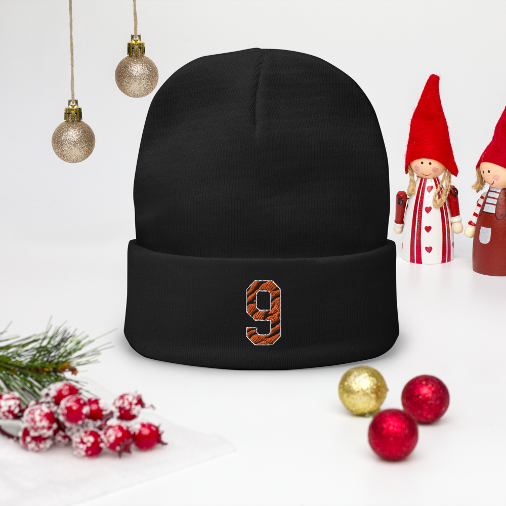 Striped Burrow 9 Embroidered Beanie