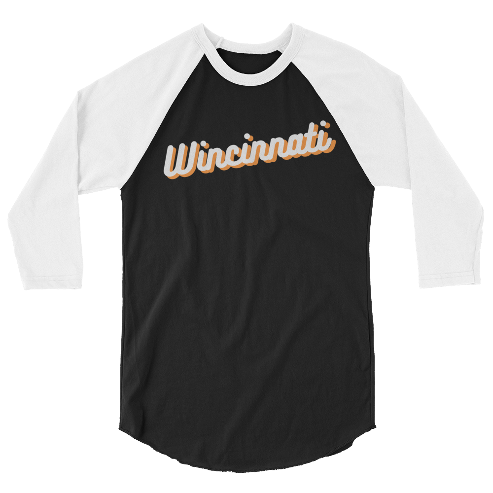 WINCINNATI (ORANGE) 3/4 sleeve raglan shirt