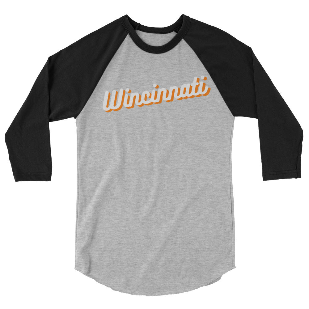 WINCINNATI (ORANGE) 3/4 sleeve raglan shirt