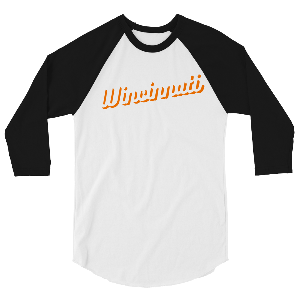 WINCINNATI (ORANGE) 3/4 sleeve raglan shirt