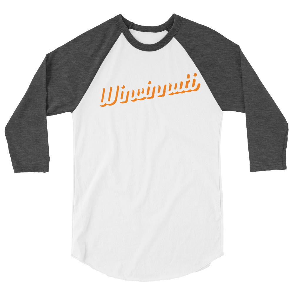 WINCINNATI (ORANGE) 3/4 sleeve raglan shirt