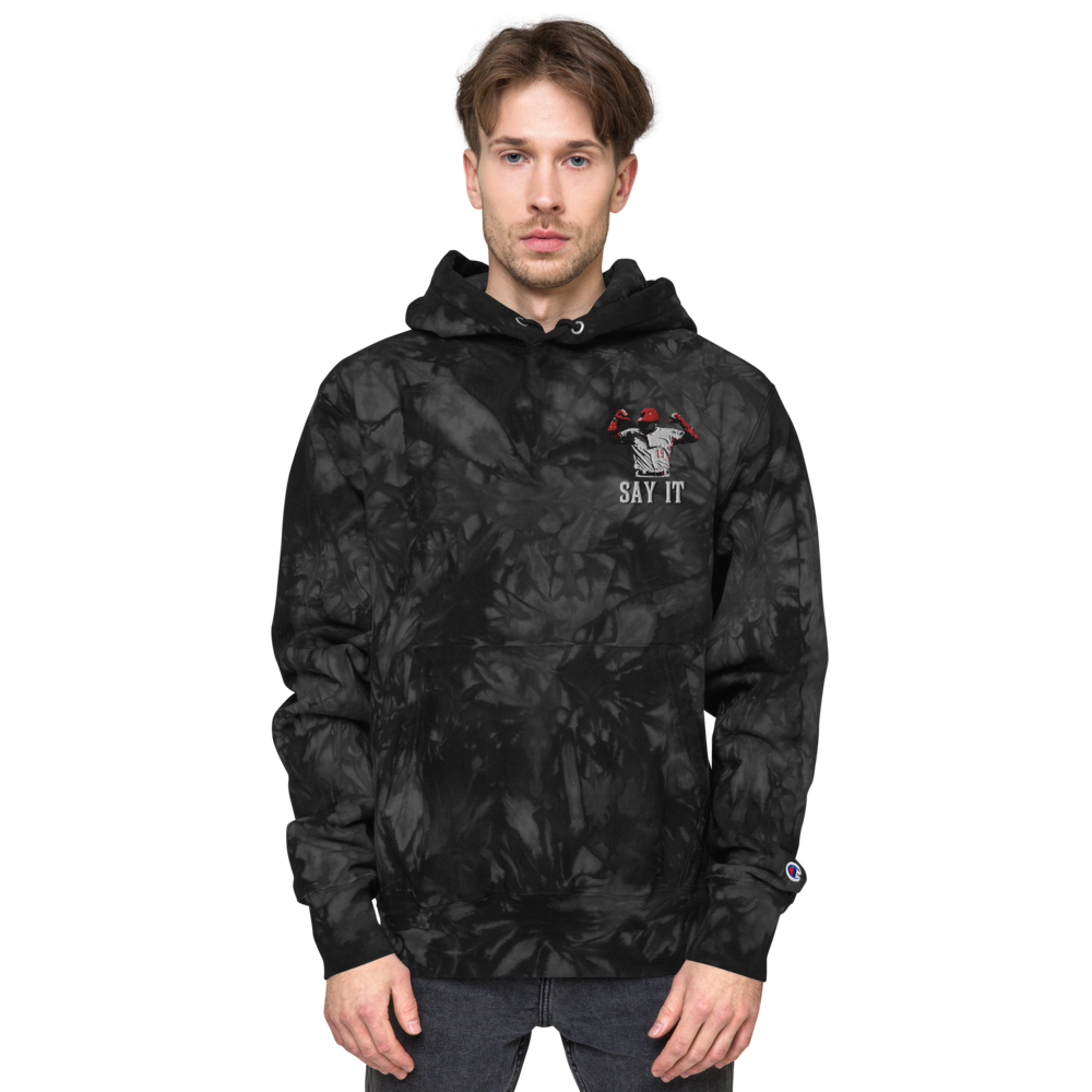 SAY IT Unisex Champion tie-dye hoodie