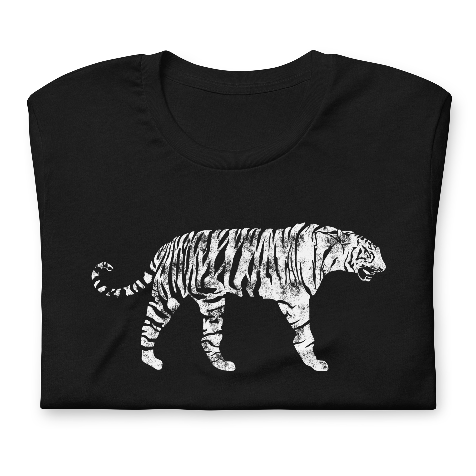 White Bengal Tiger Vintage Print