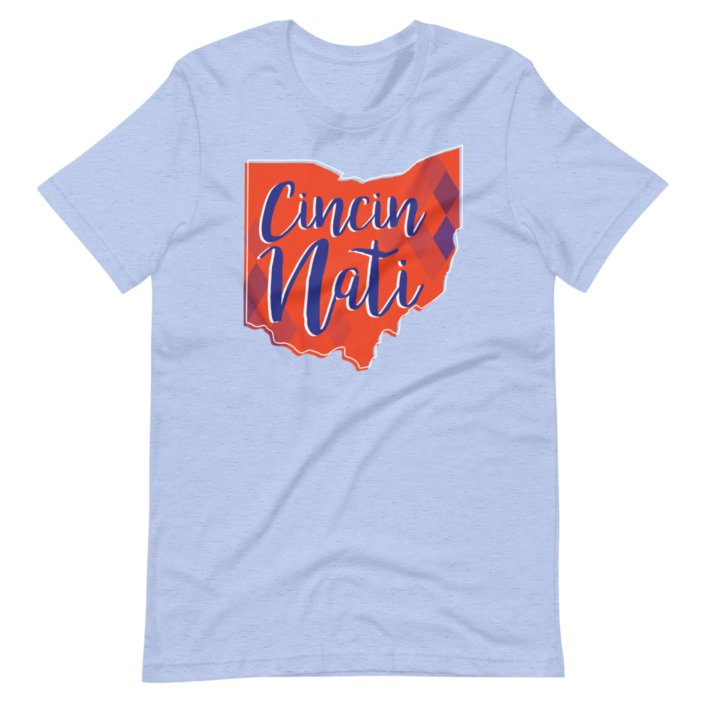 Blue & Orange Diamond Futbol Tee