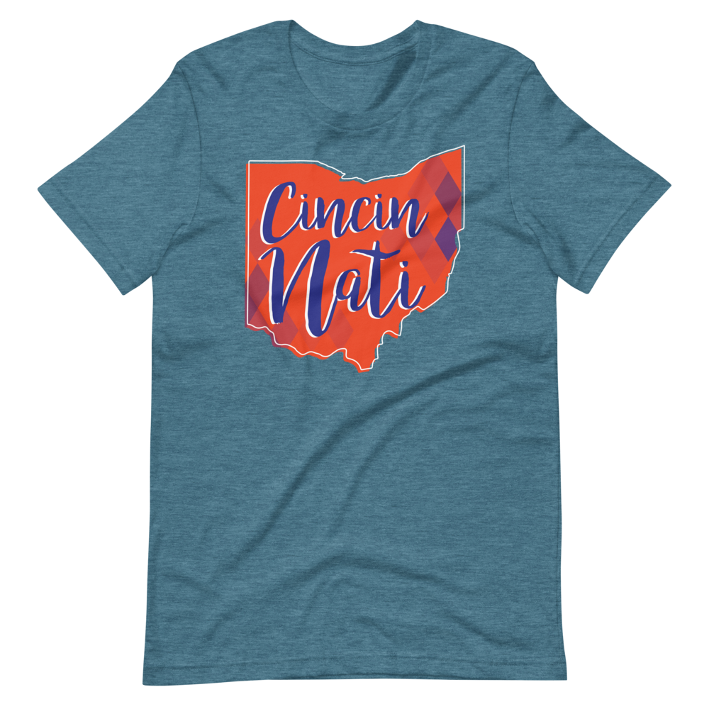 Blue & Orange Diamond Futbol Tee