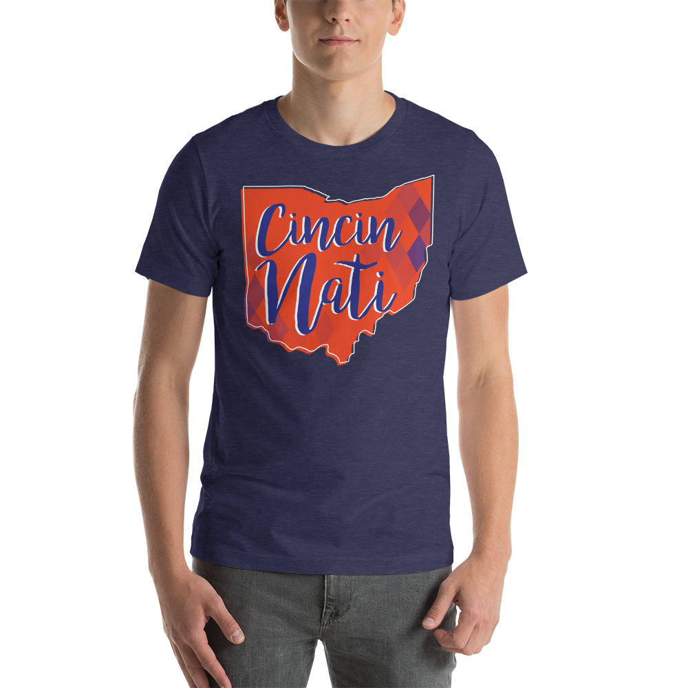 Blue & Orange Diamond Futbol Tee