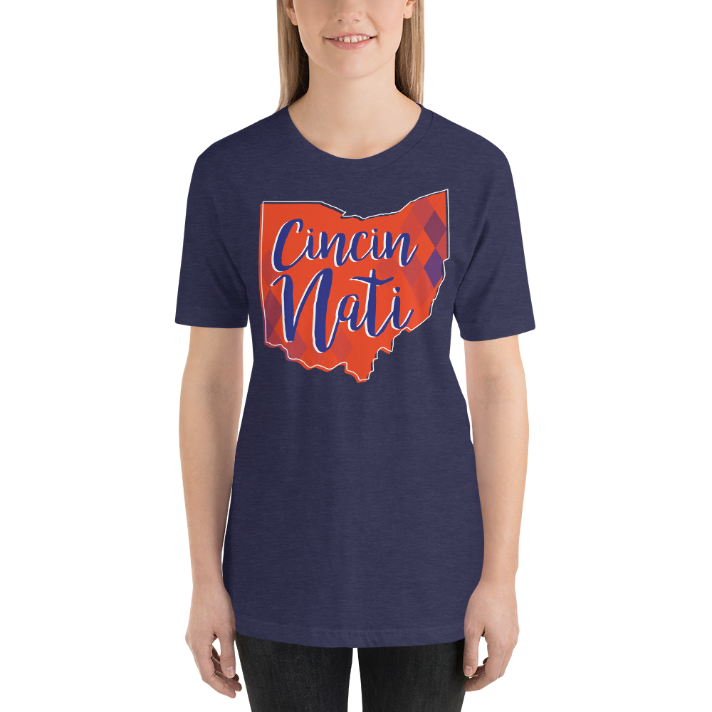 Blue & Orange Diamond Futbol Tee