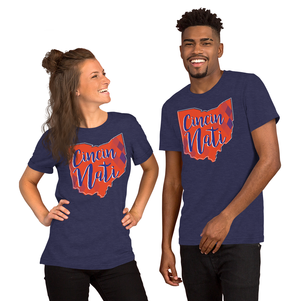 Blue & Orange Diamond Futbol Tee