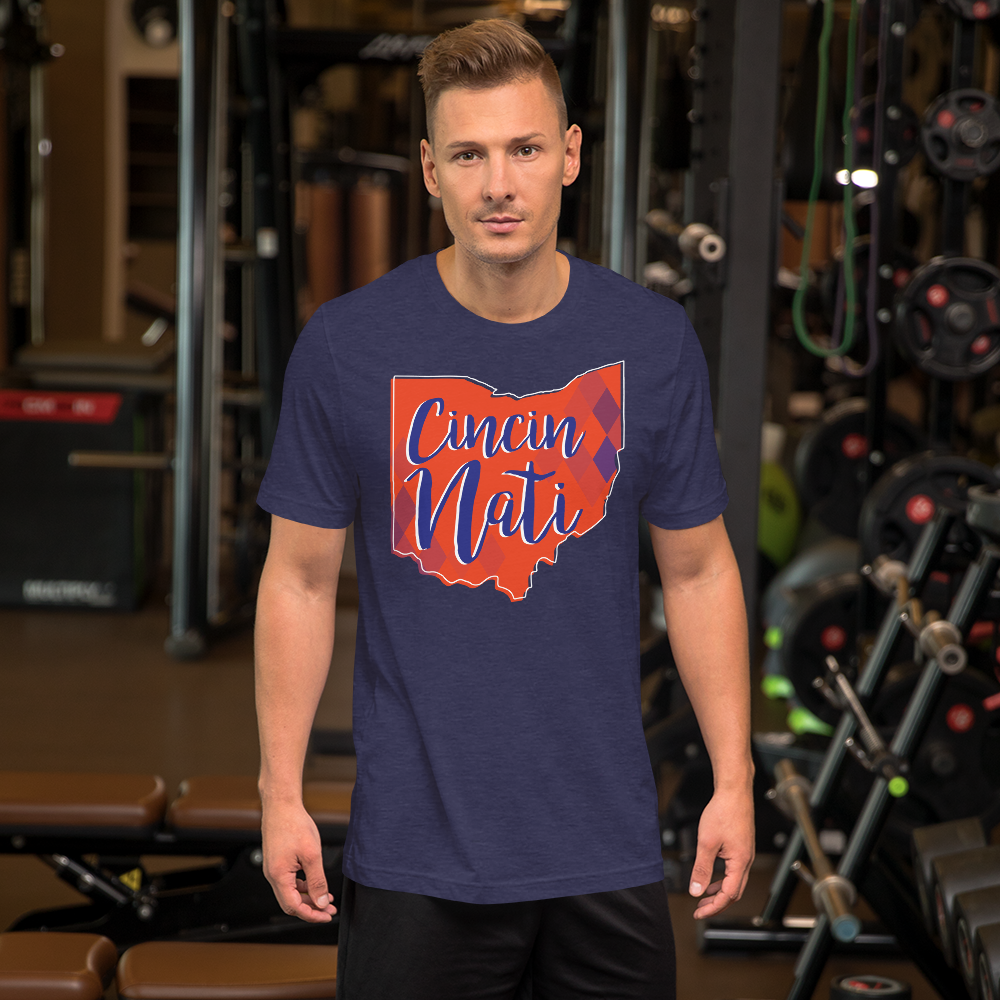 Blue & Orange Diamond Futbol Tee