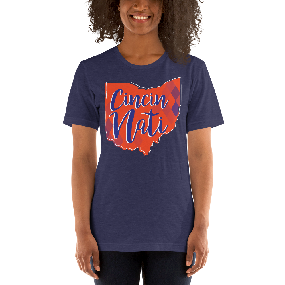 Blue & Orange Diamond Futbol Tee