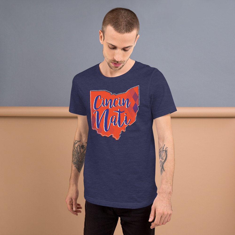 Blue & Orange Diamond Futbol Tee