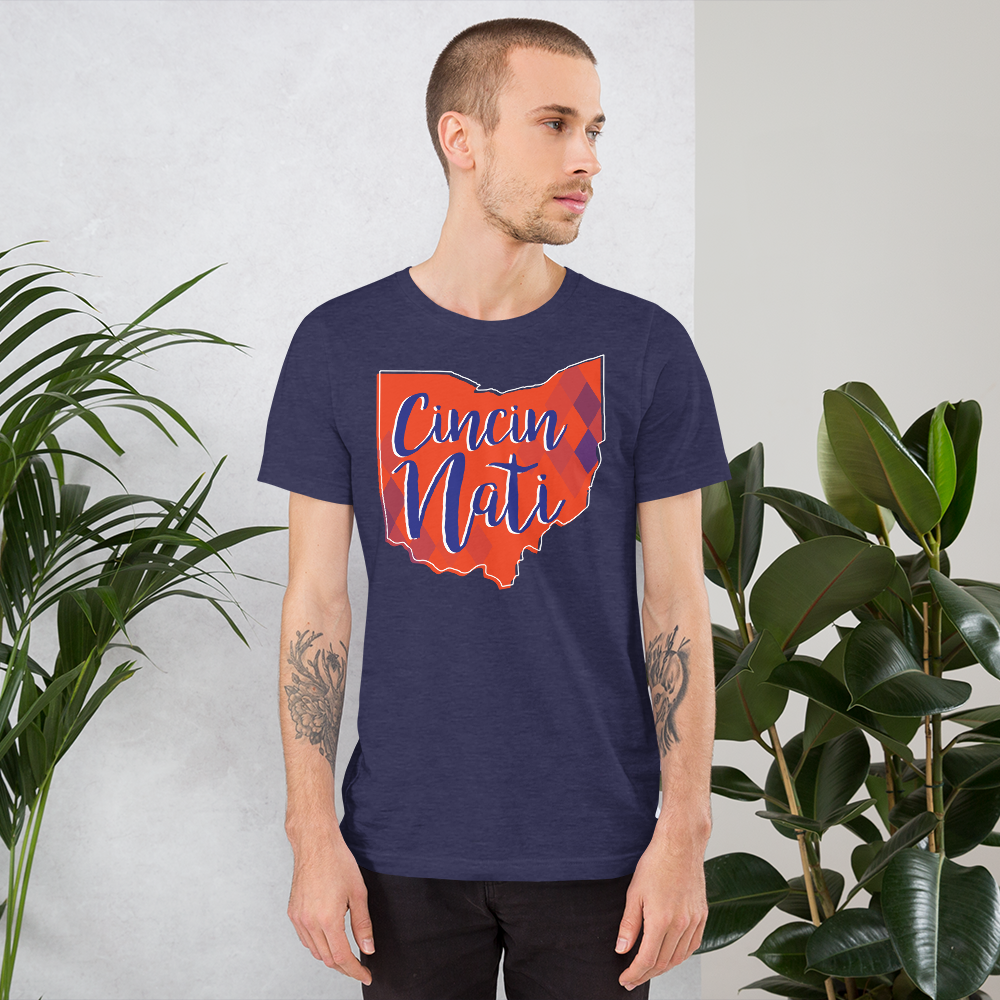 Blue & Orange Diamond Futbol Tee