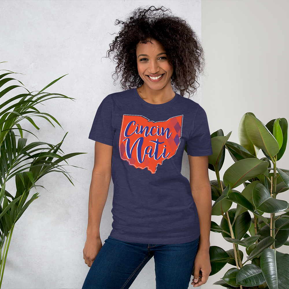 Blue & Orange Diamond Futbol Tee