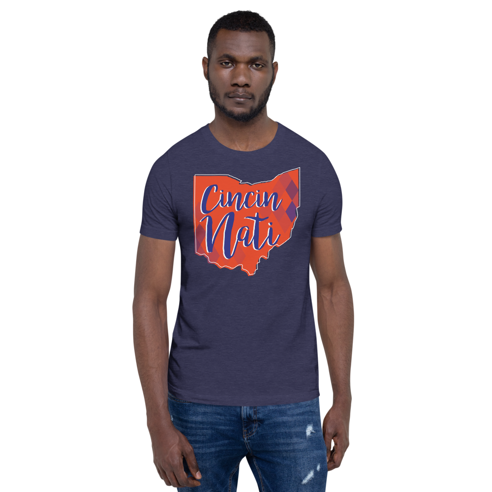 Blue & Orange Diamond Futbol Tee