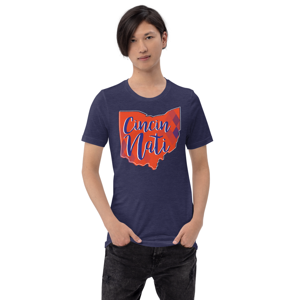 Blue & Orange Diamond Futbol Tee