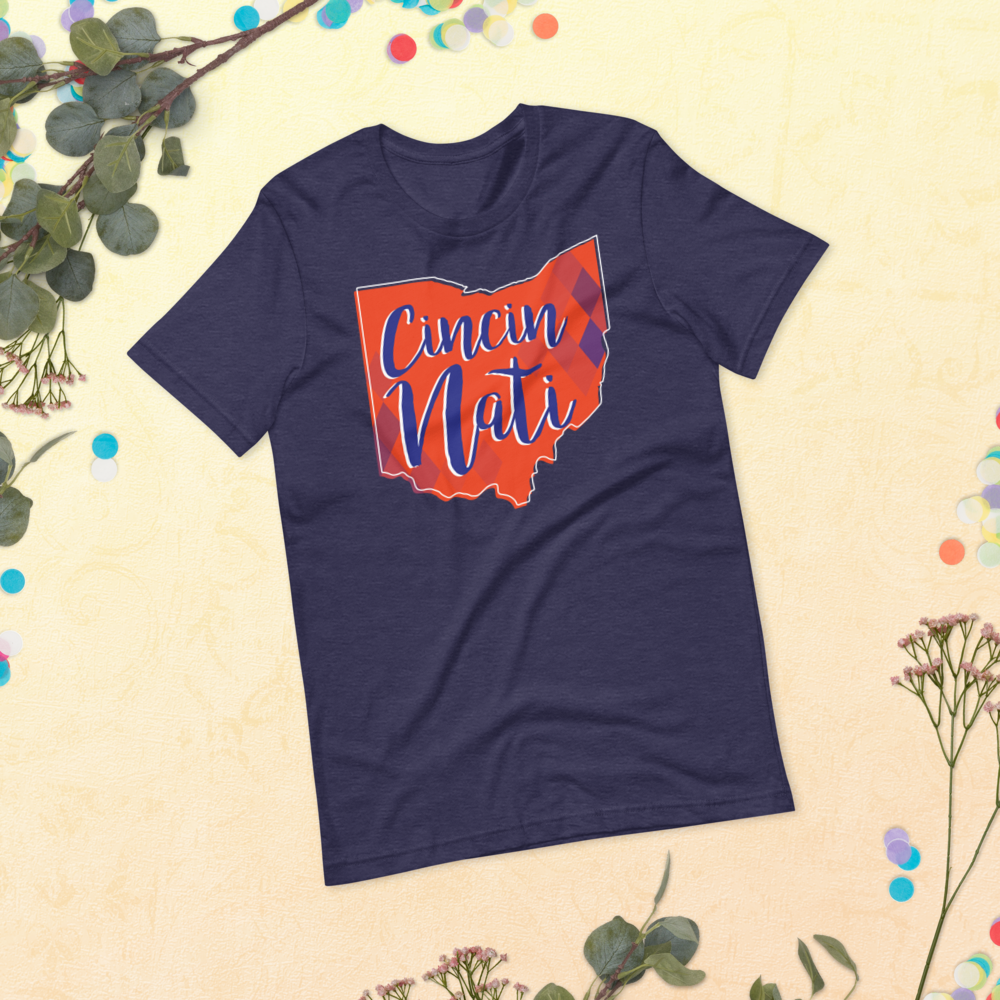 Blue & Orange Diamond Futbol Tee