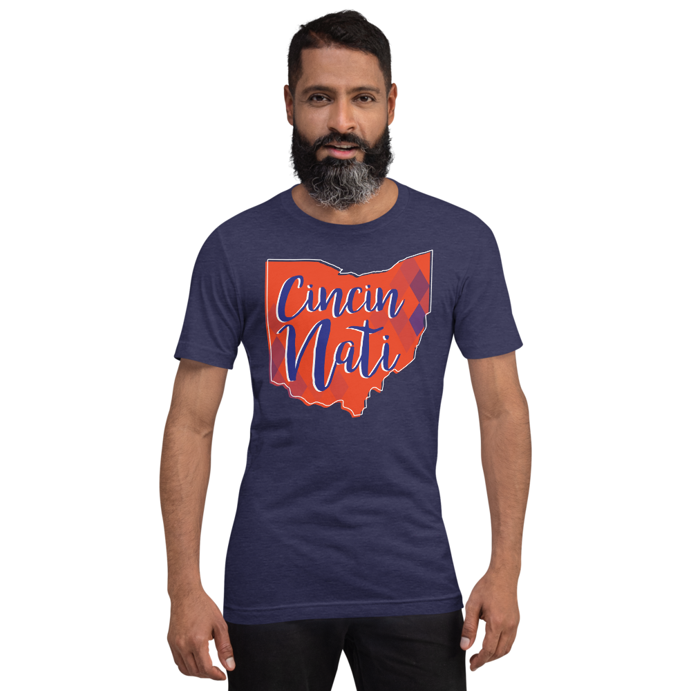 Blue & Orange Diamond Futbol Tee