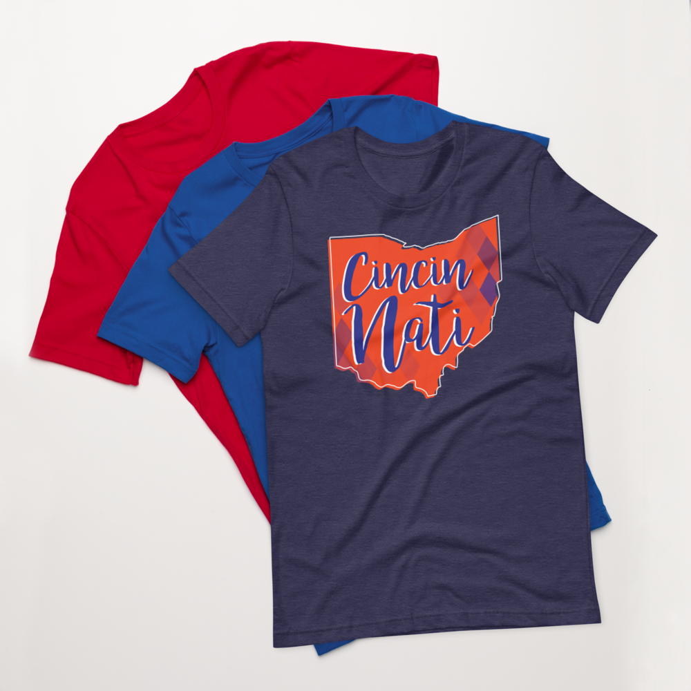 Blue & Orange Diamond Futbol Tee