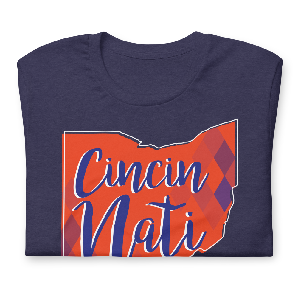 Blue & Orange Diamond Futbol Tee