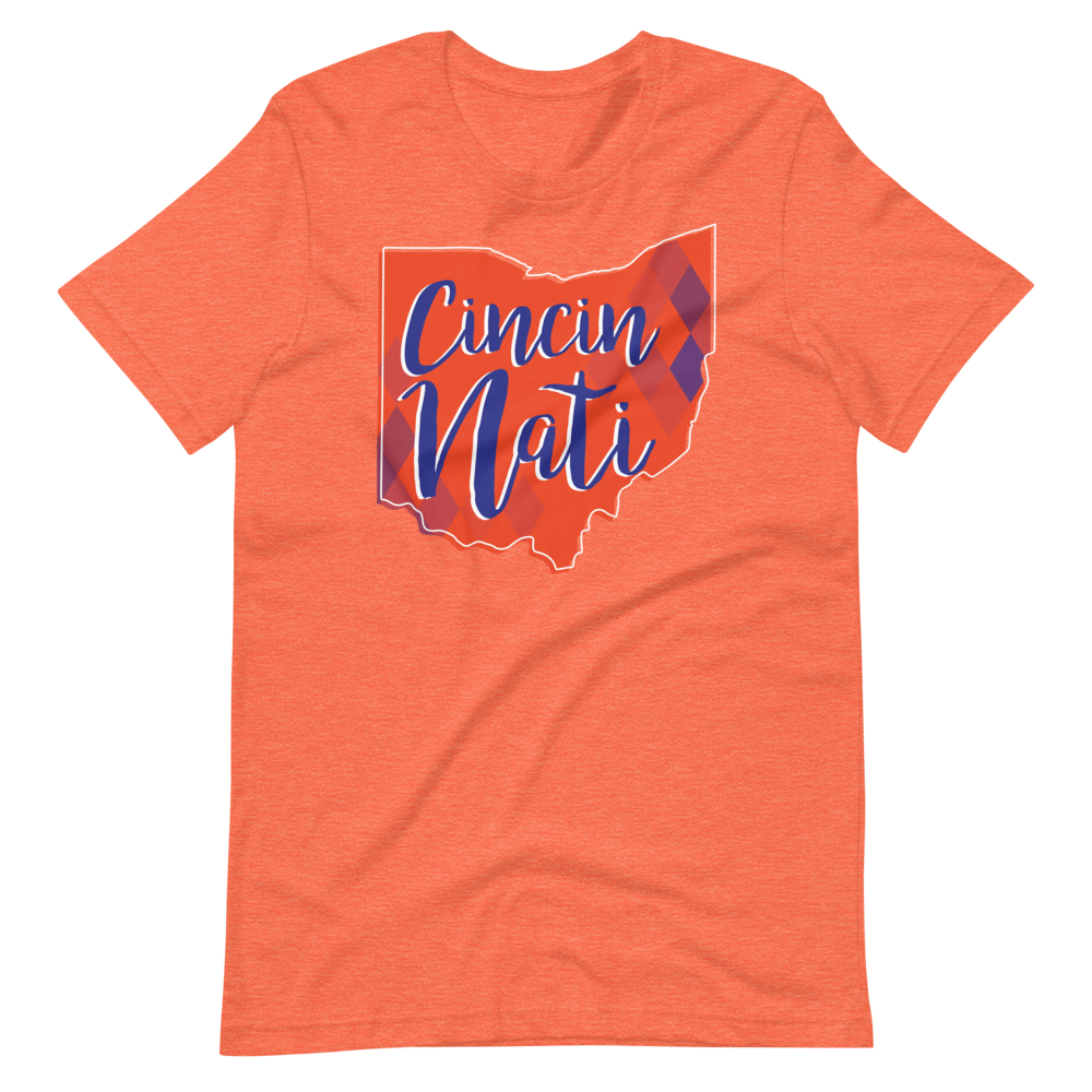 Blue & Orange Diamond Futbol Tee
