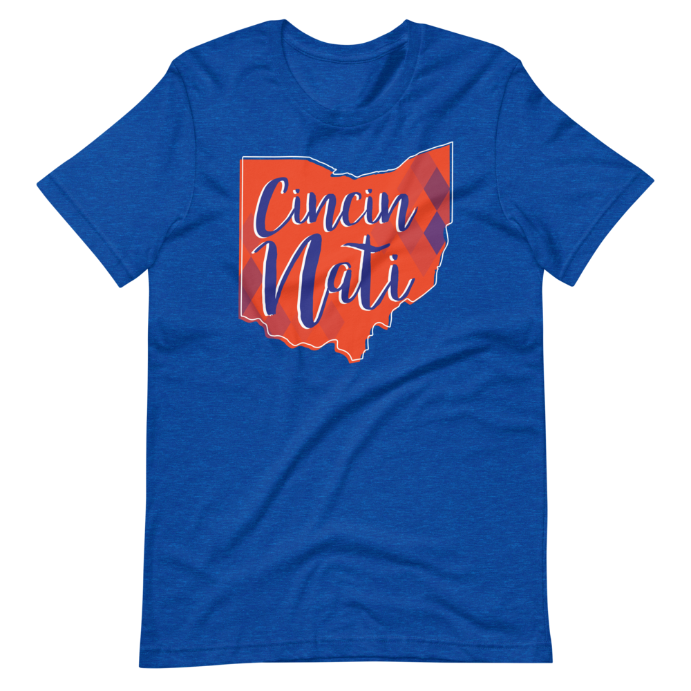 Blue & Orange Diamond Futbol Tee