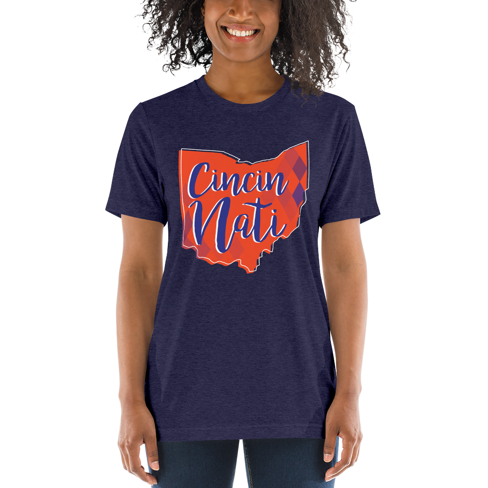 Blue & Orange Diamond Tee