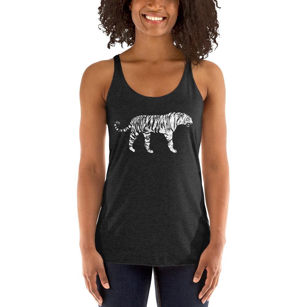White Bengal Tiger Women's Racerback Tank