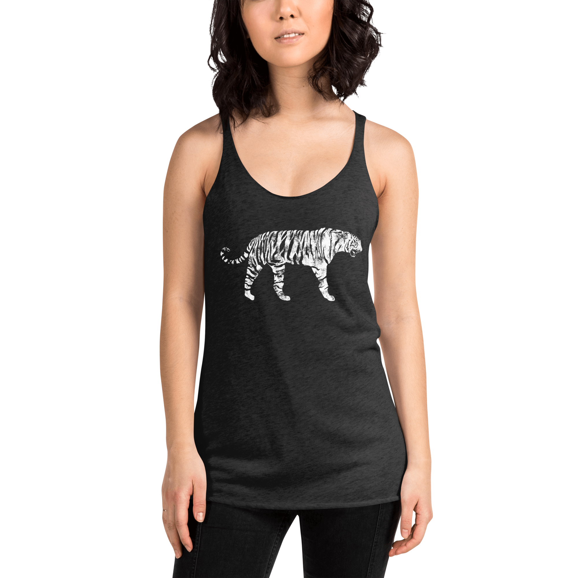 White Bengal Tiger Women's Racerback Tank