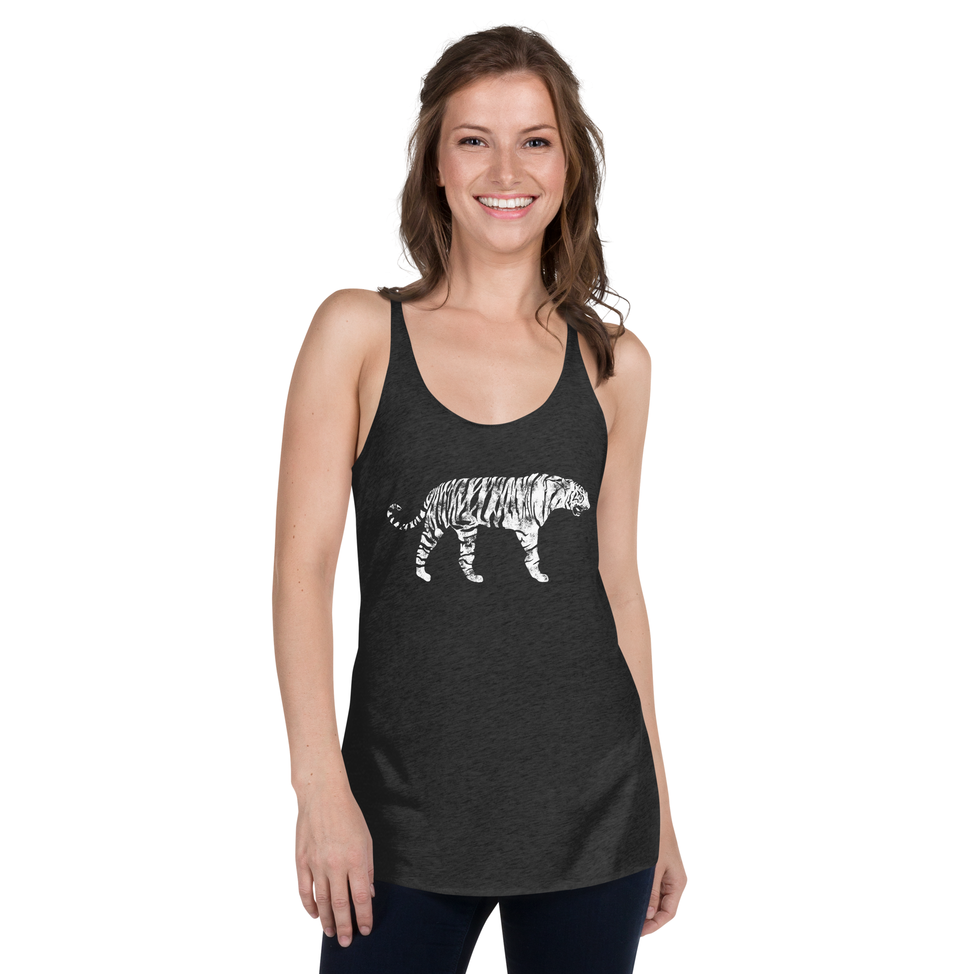 White Bengal Tiger Women's Racerback Tank