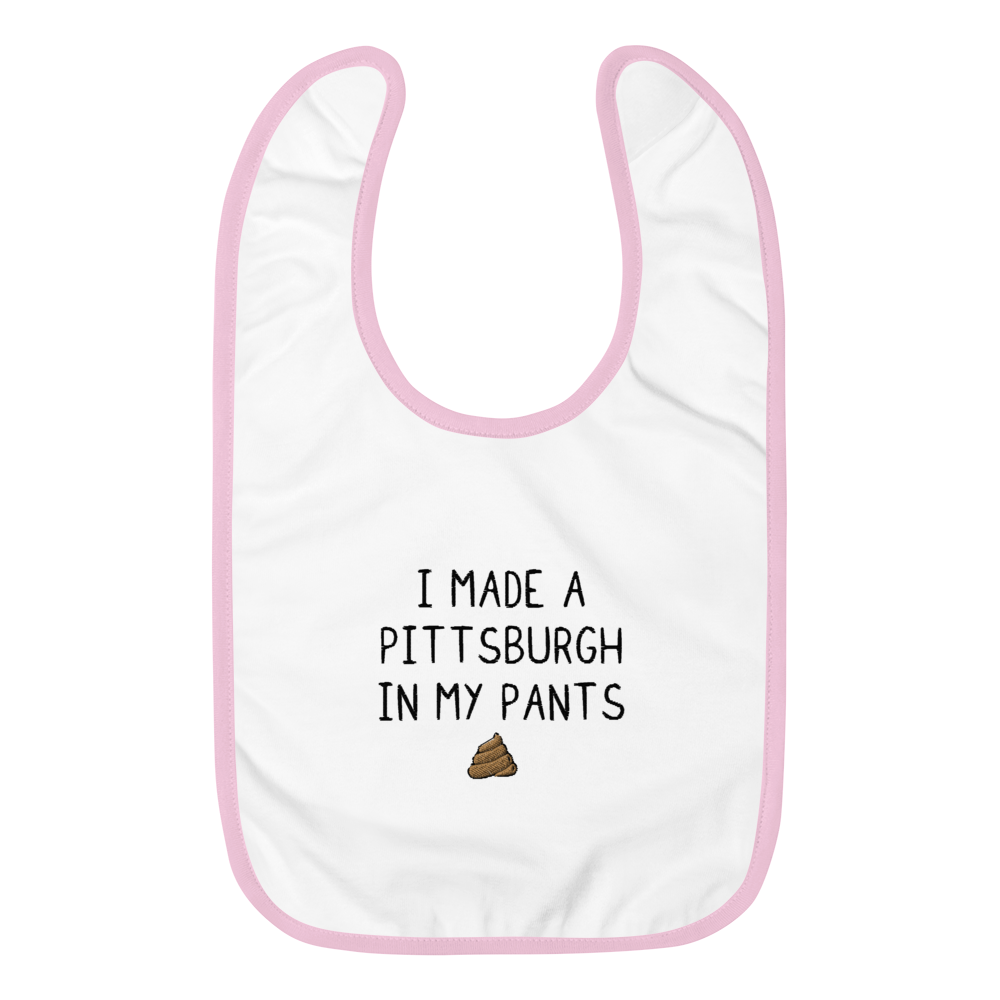 Pitt In My Pants Embroidered Baby Bib