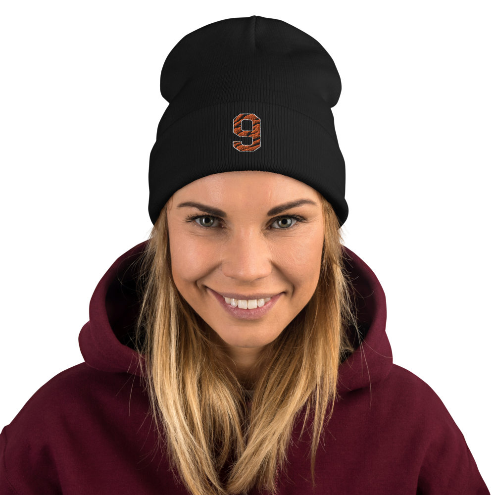 Striped Burrow 9 Embroidered Beanie