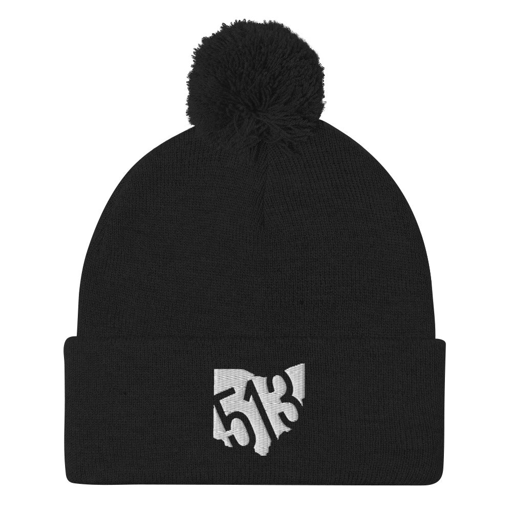 513 State of Mind Pom Pom Knit Beanie