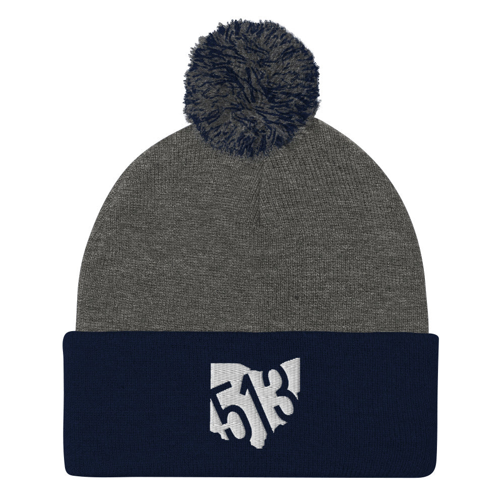 513 State of Mind Pom Pom Knit Beanie