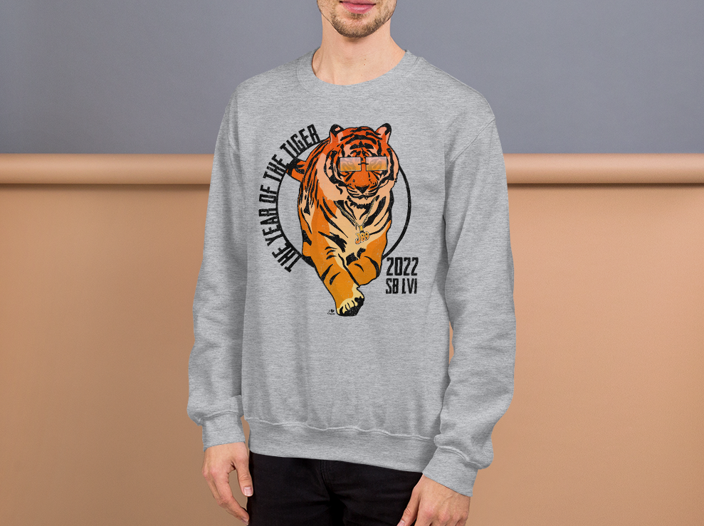 Cincy Shirts Bengal Tiger Hooded Sweatshirt