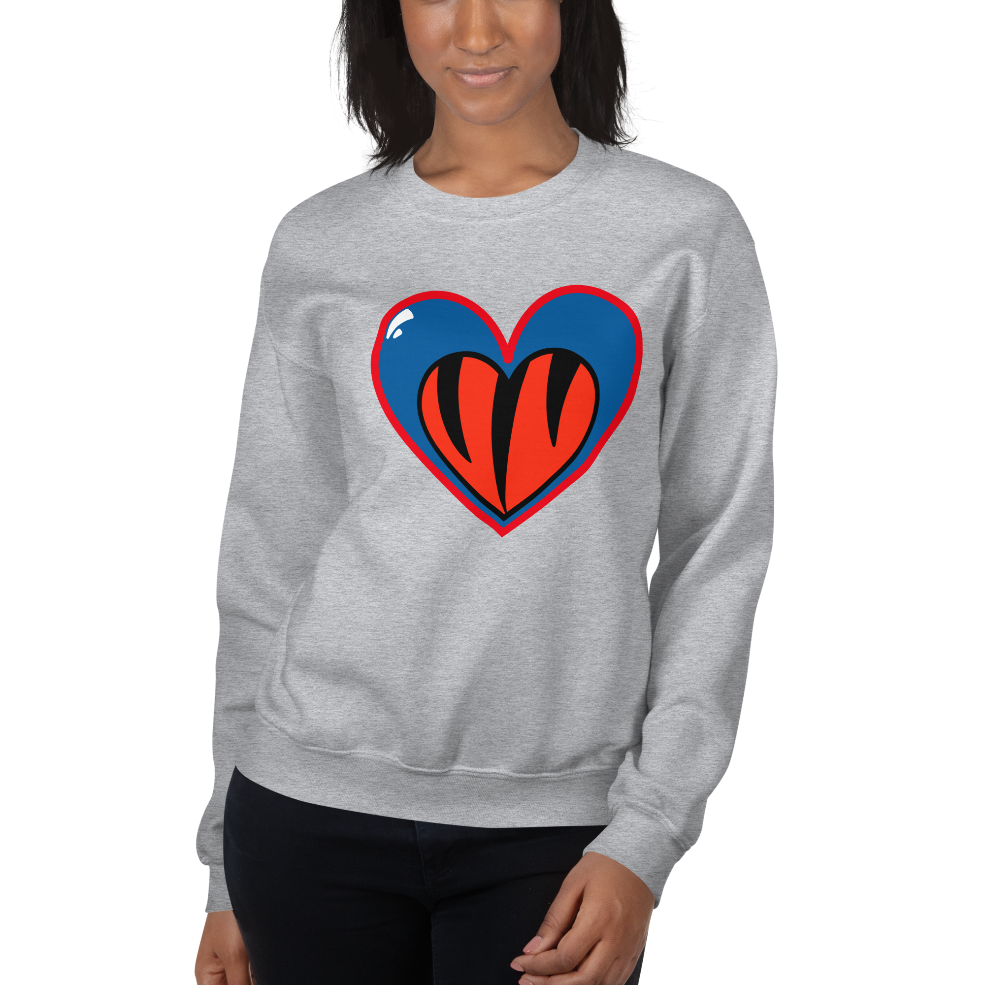 Pray For Damar Cincinnati Buffalo Heart Sweatshirt (100% Proceeds Donated)