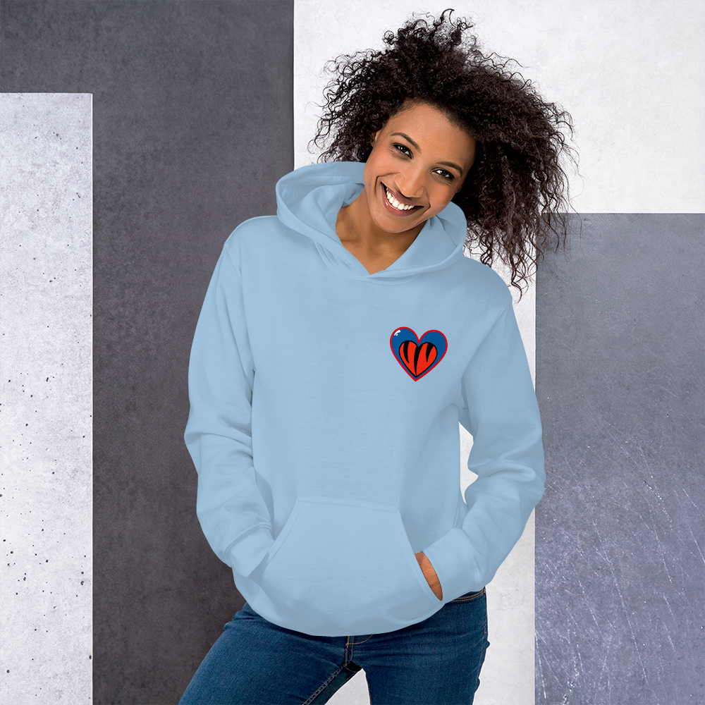 Pray For Damar Cincinnati Buffalo Heart Unisex Hoodie (100% Proceeds Donated)