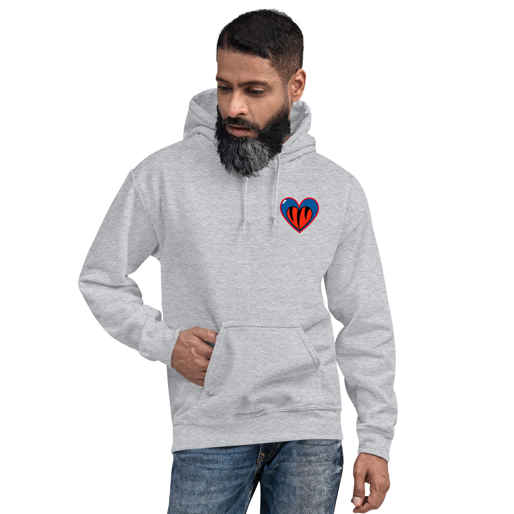 Pray For Damar Cincinnati Buffalo Heart Unisex Hoodie (100% Proceeds Donated)