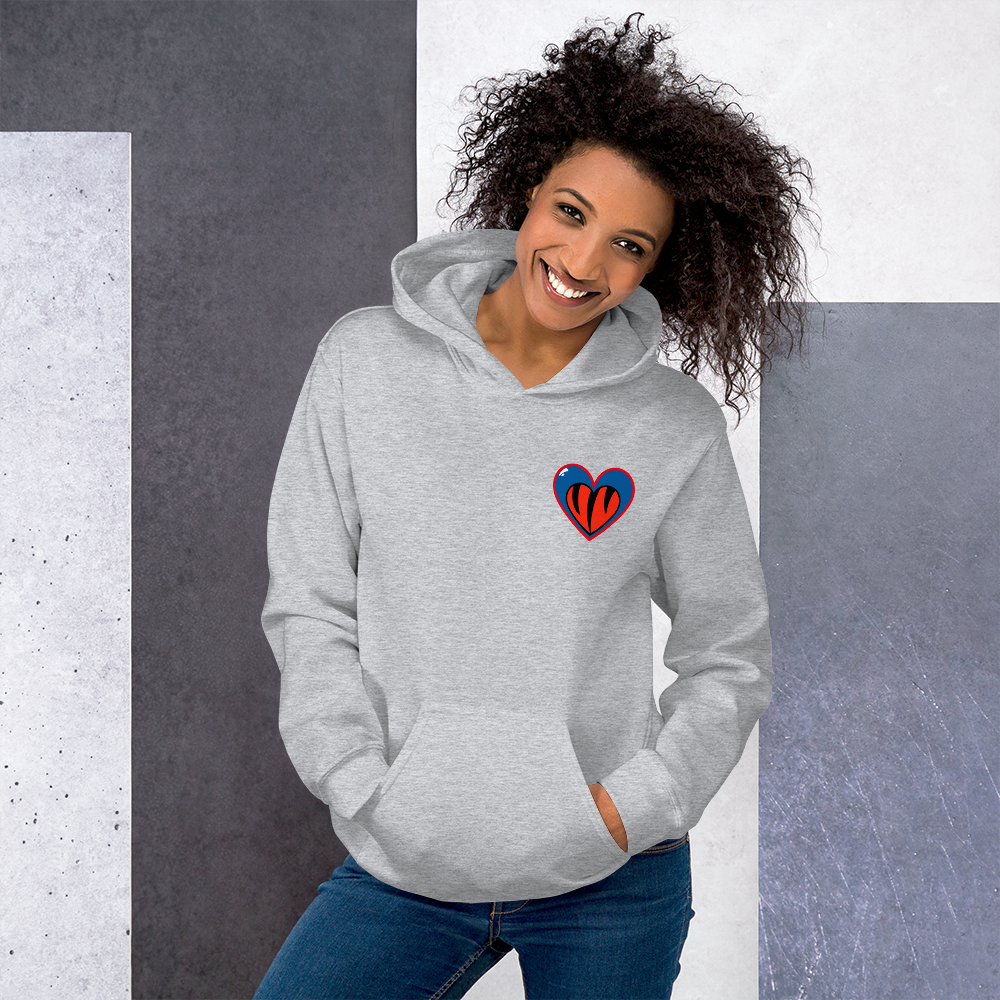 Pray For Damar Cincinnati Buffalo Heart Unisex Hoodie (100% Proceeds Donated)