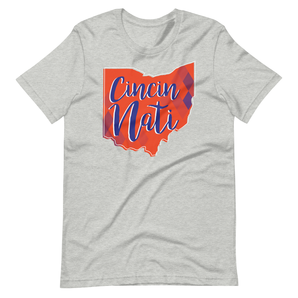 Blue & Orange Diamond Futbol Tee