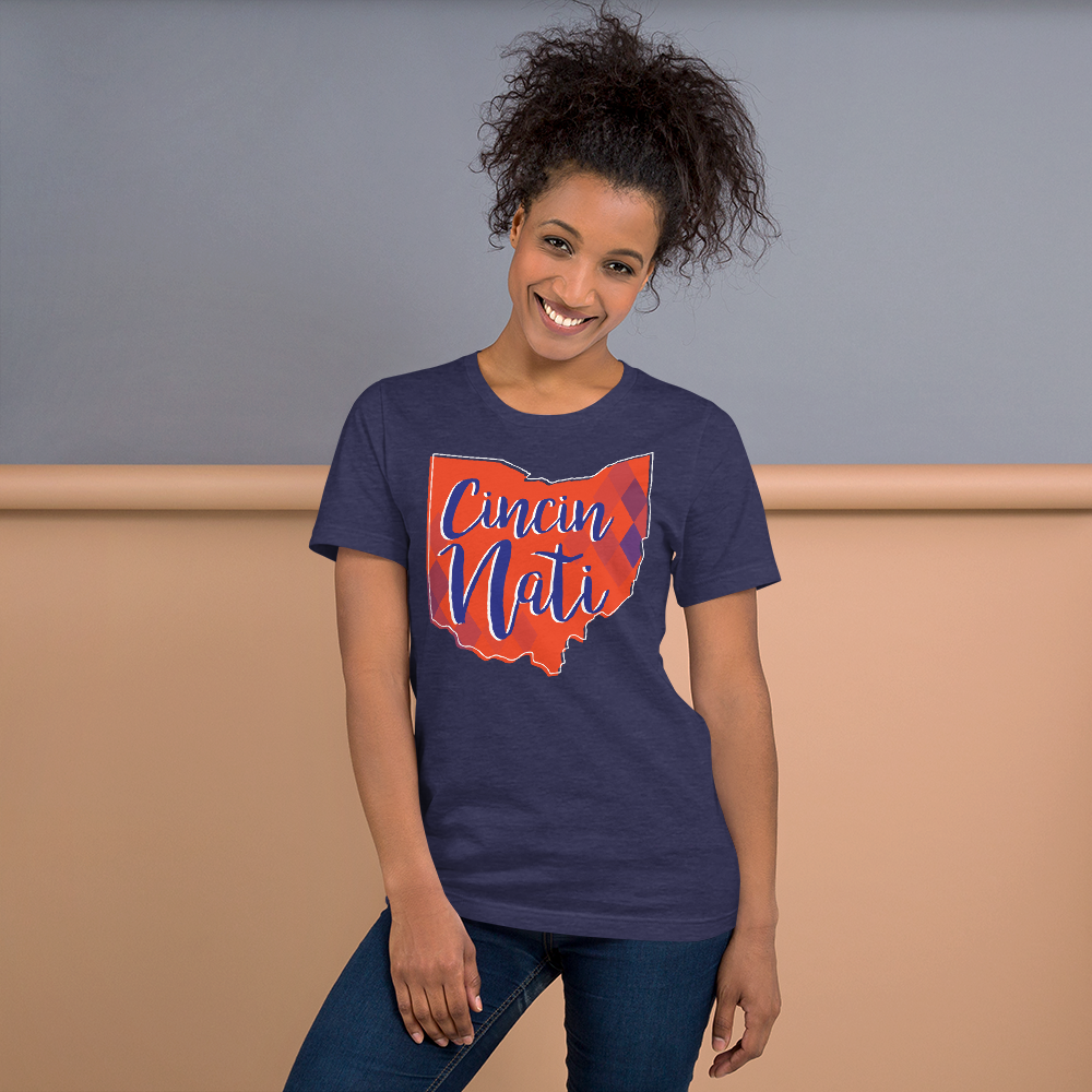 Blue & Orange Diamond Futbol Tee